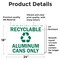 Signmission Recyclable Aluminum Cans Only with Graphic, 24 in W x Rectangle, Vinyl Decal OS-2PACK-MISC-D-1824-L-19507 - alternate 2